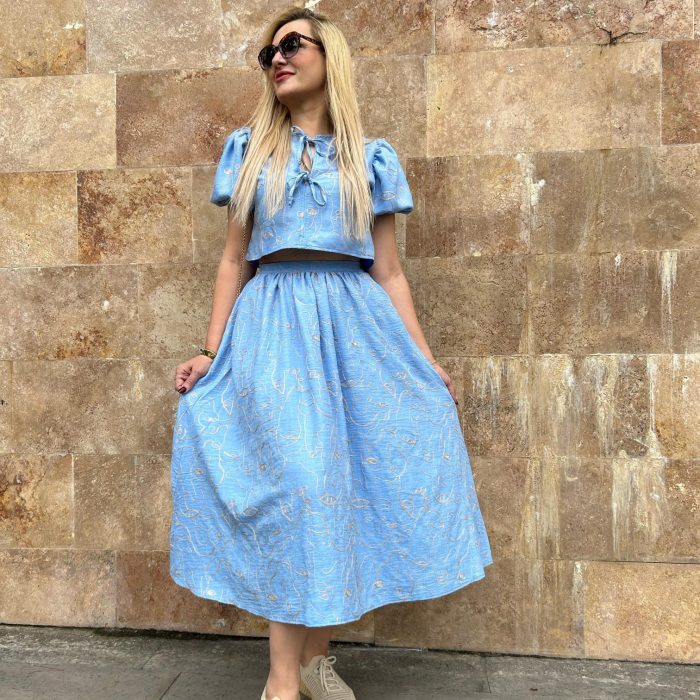 Göz Desenli Etekli Takım