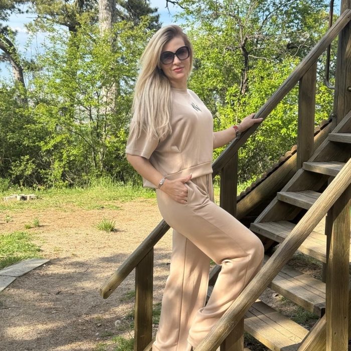 İthal Vizon Saten Doku Eşofman Takımı